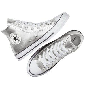 New Converse Chuck Taylor Hightop Sneakers Unisex: Women's 8 - Men 6 Silver